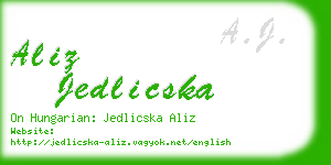 aliz jedlicska business card